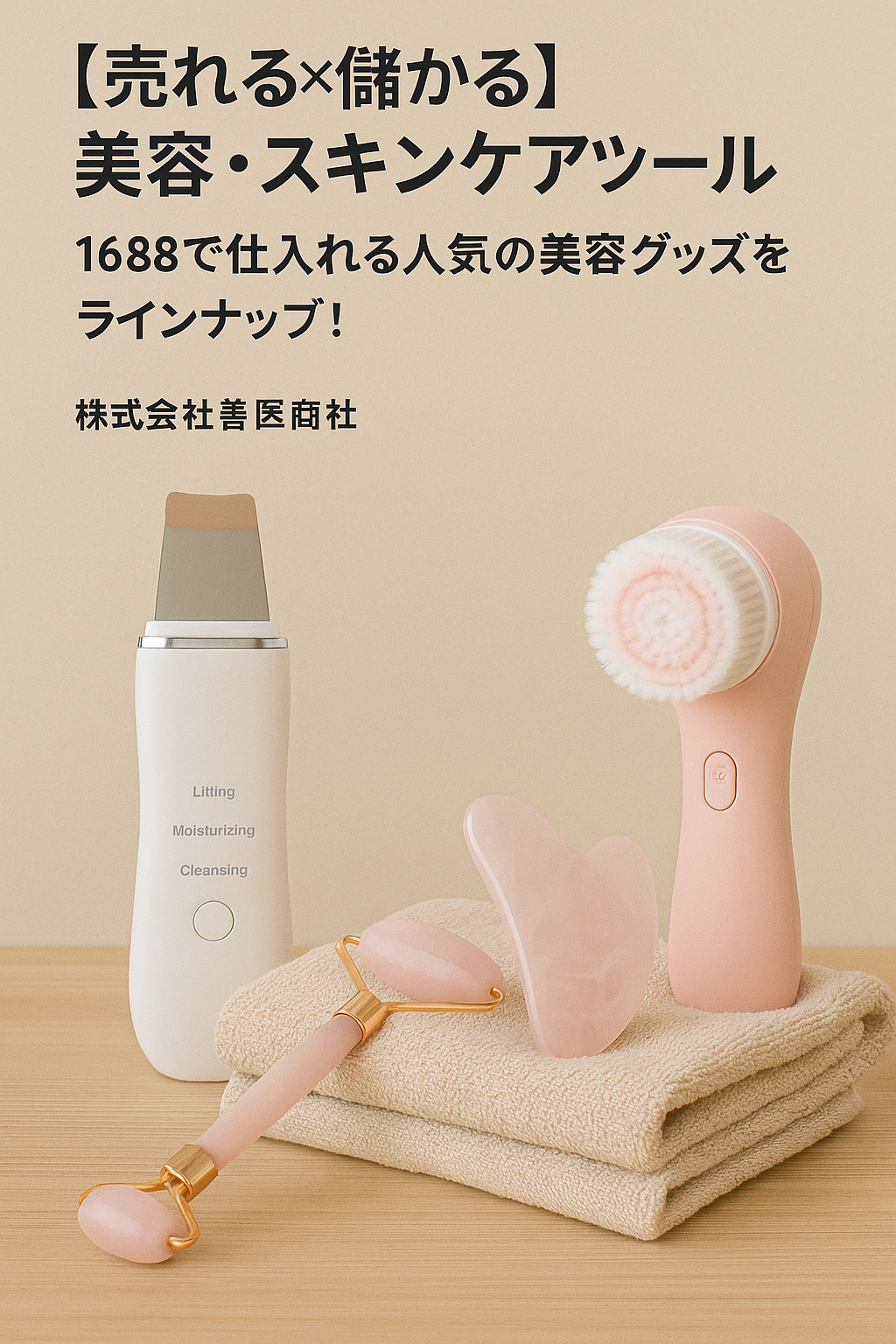 【美容ツール仕入れ完全ガイド】人気のスキンケア雑貨を1688Japanで一括調達!