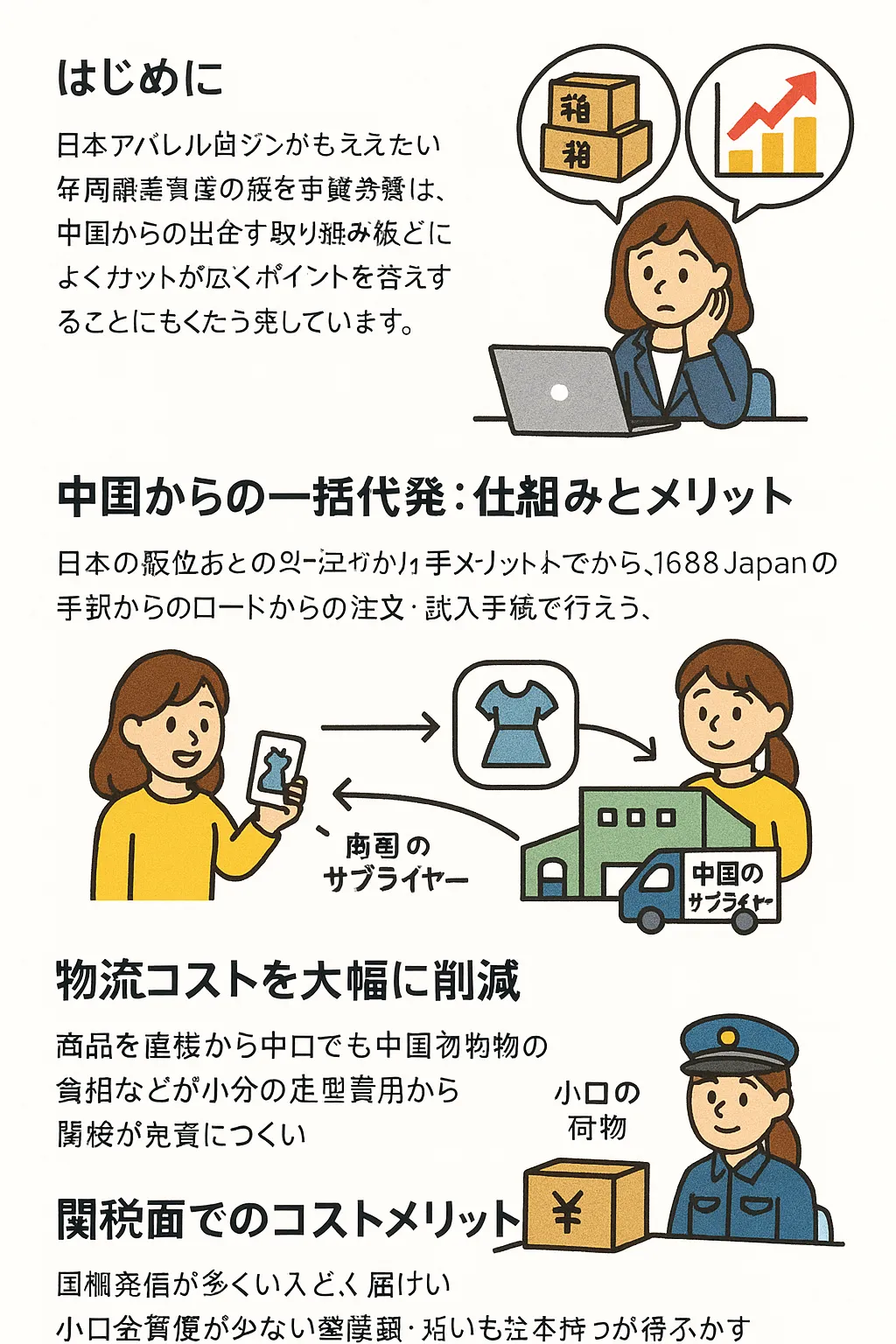 小口配送による関税軽減