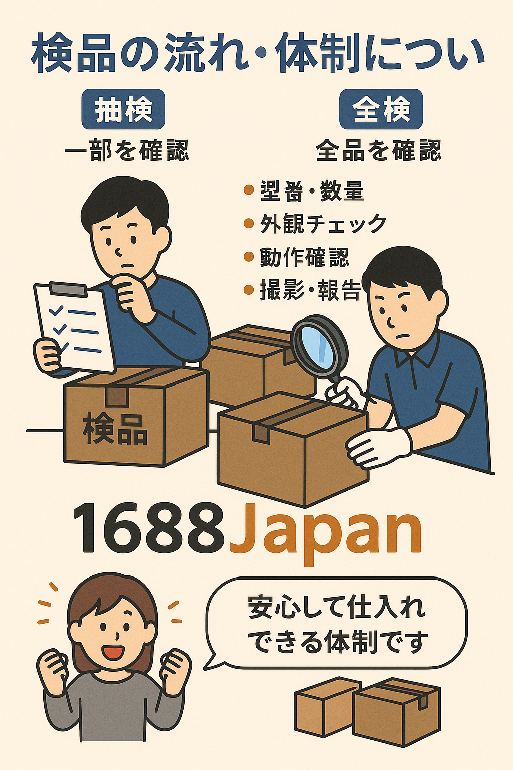 1688仕入れの失敗を防ぐ方法|1688Japanの検品・保証・返品対応とは?