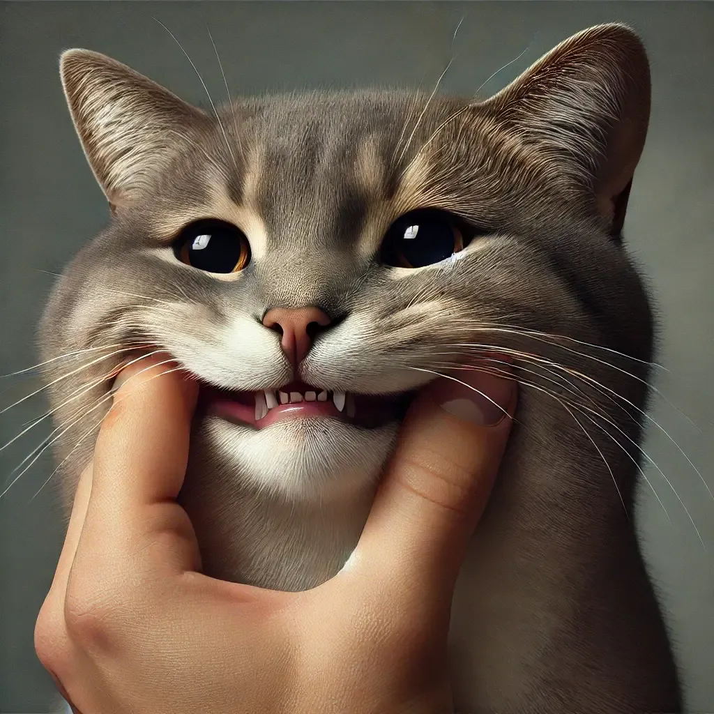 猫の噛みつき