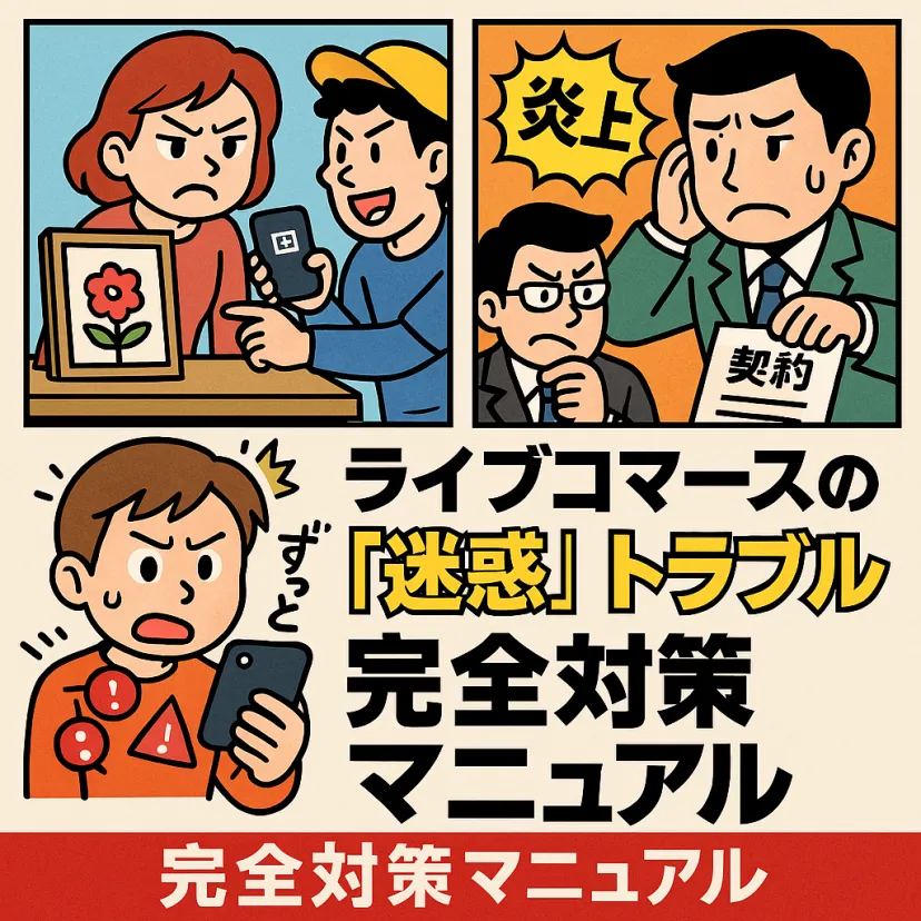 ライブコマースの「迷惑」「トラブル」完全対策マニュアル｜立場別の悩みを今すぐ解決