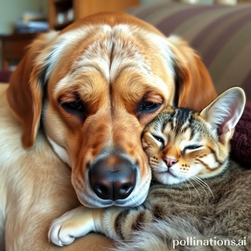 認知症になった老犬と、寄り添い支える猫 2匹の“愛”の記録