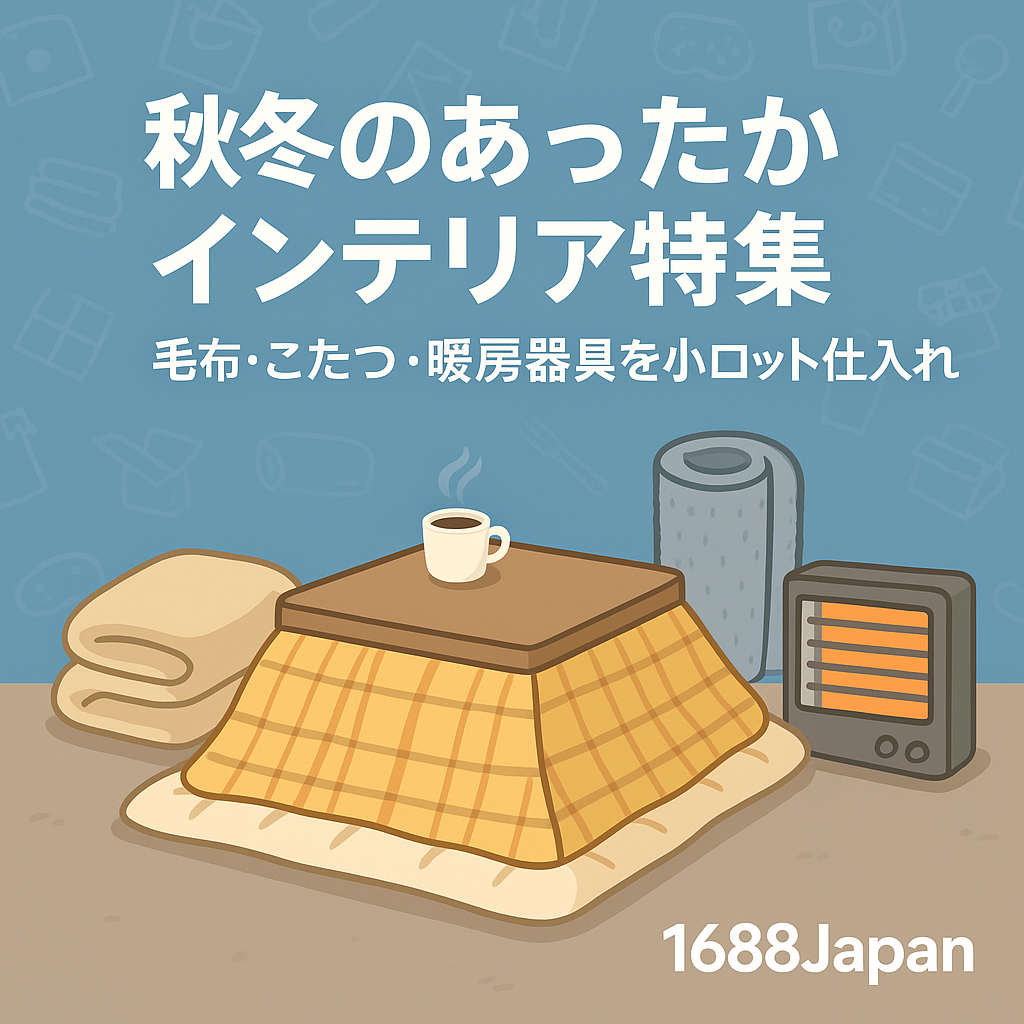 秋冬のあったかインテリア特集｜毛布・こたつ・暖房器具を小ロット仕入れ（1688Japan）