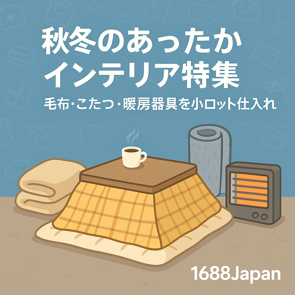 秋冬インテリアキービジュアル（1688Japan背景・こたつ・毛布・ヒーター）