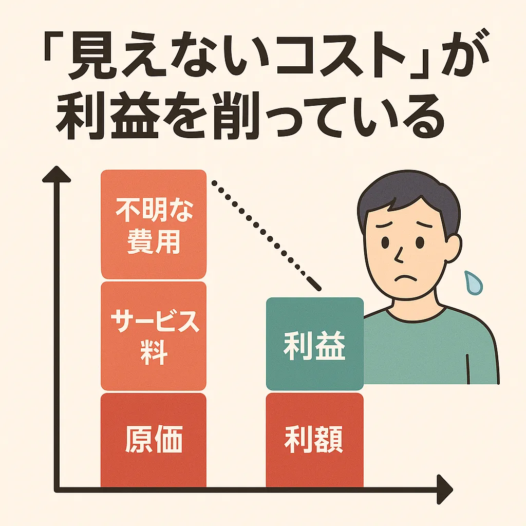 コストが見えず利益を圧迫するグラフ