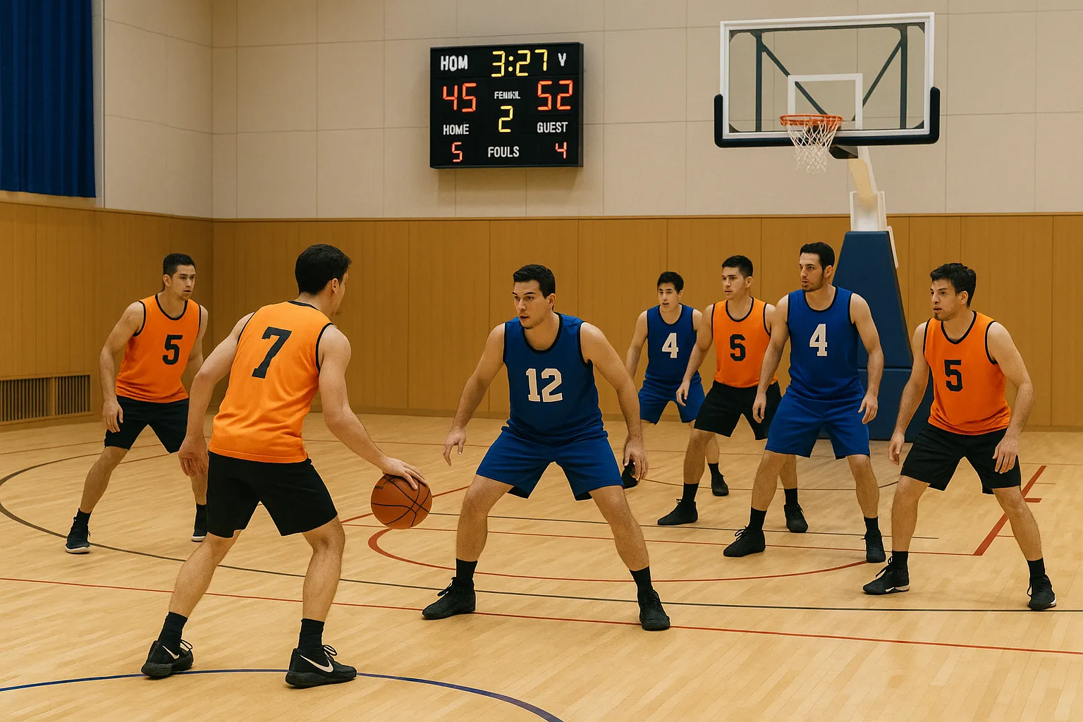 KV：チームスポーツ（体育館・ビブス・記念ボール）ロゴ入り