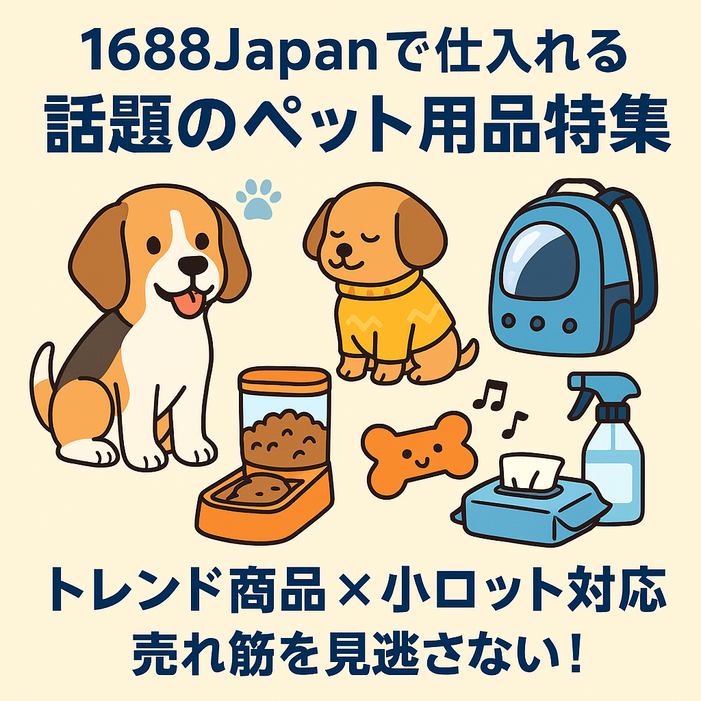 1688Japanで仕入れる話題のペット用品特集|トレンド商品×小ロット対応で売れ筋を見逃さない