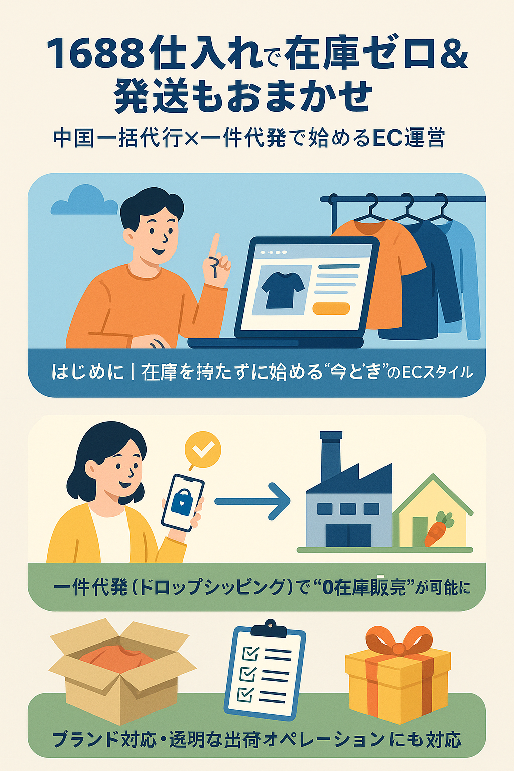 1688Japanで実現する“仕入れから販売まで”の0在庫ECモデル|中国代行×一件代発×ブランディング対応