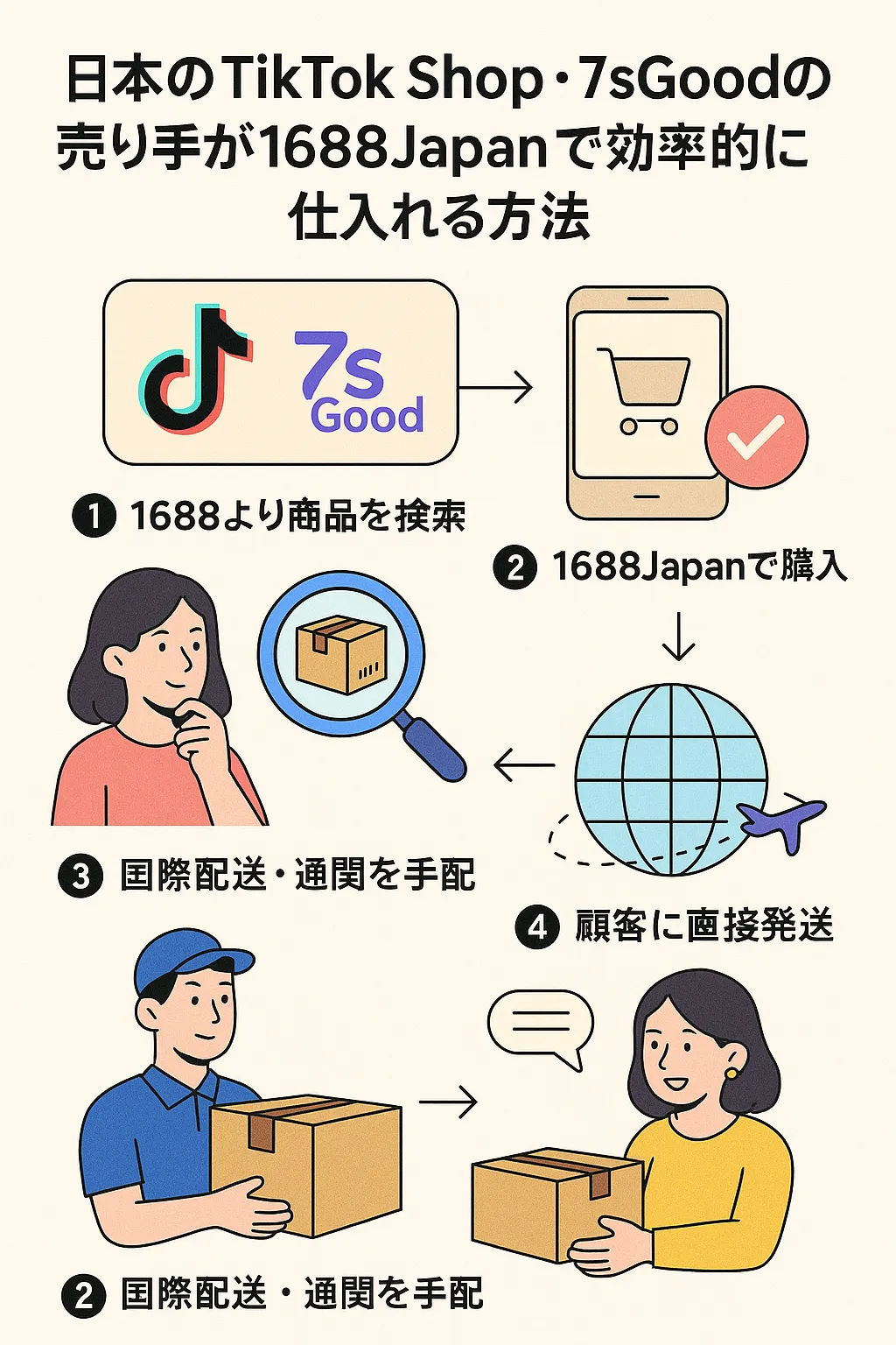 図4：1688Japan一括発送のフロー図