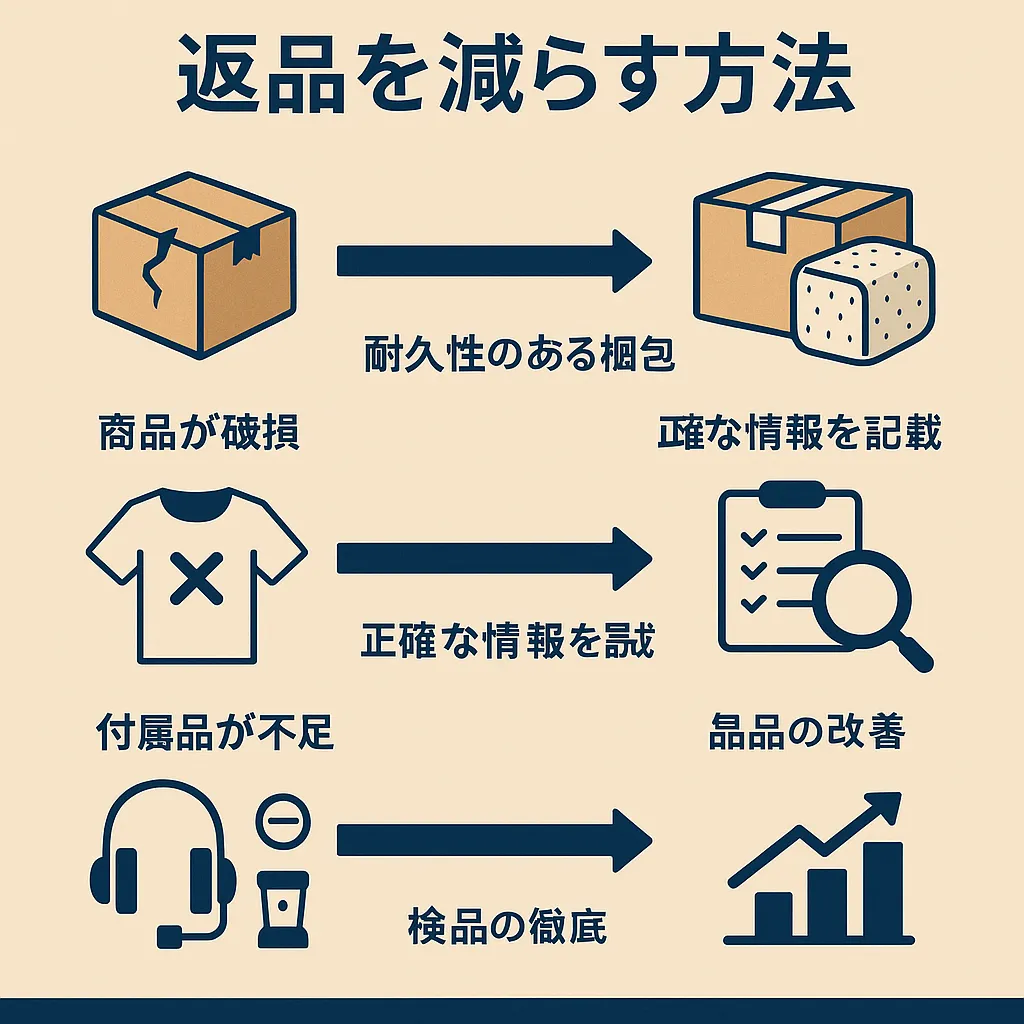 KV：返品率を下げる設計（ビジネス調・1688Japanロゴ要素）