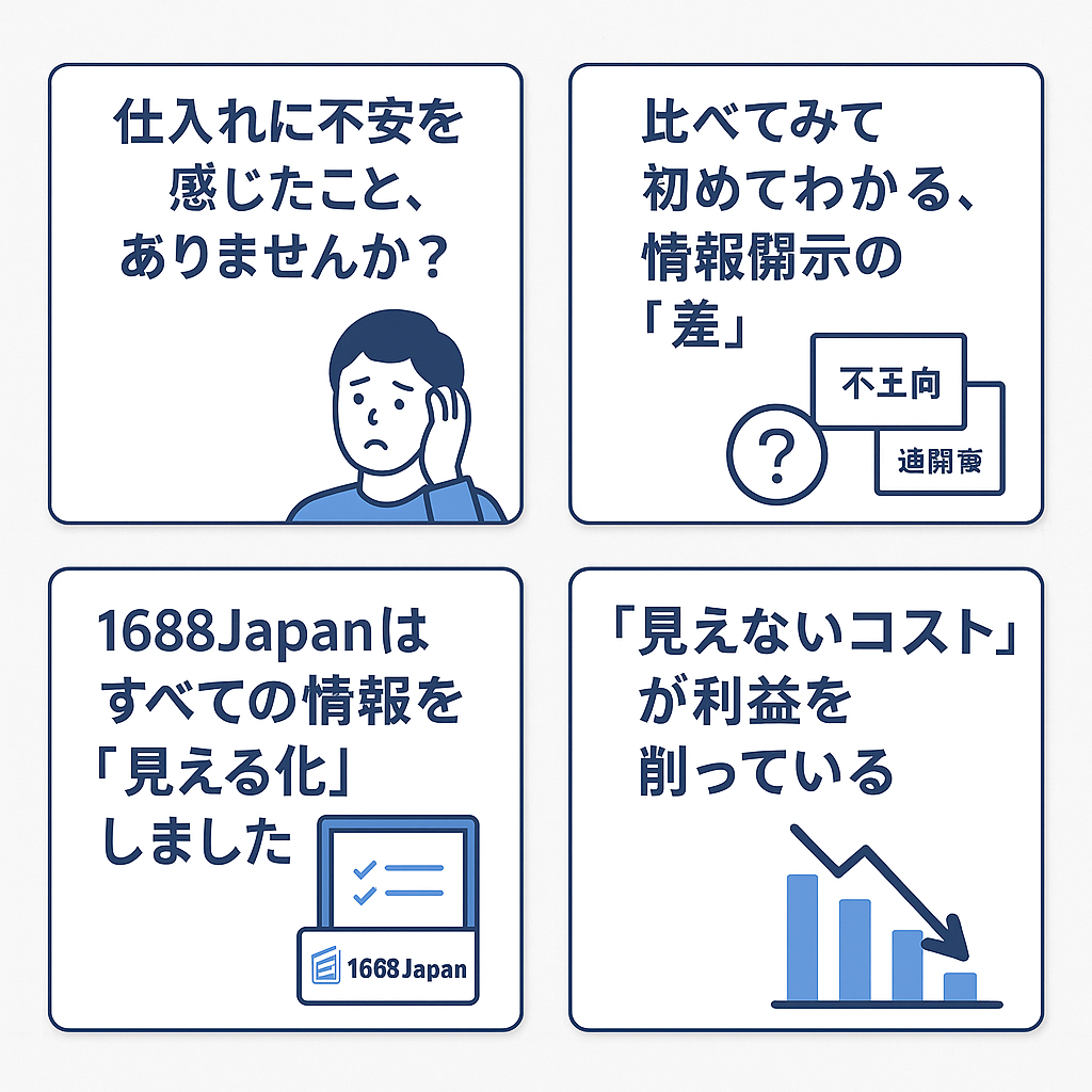 「価格不明」「進捗が見えない」そんな仕入れ、まだ使ってる?|1688Japanで”透明化”の時代へ