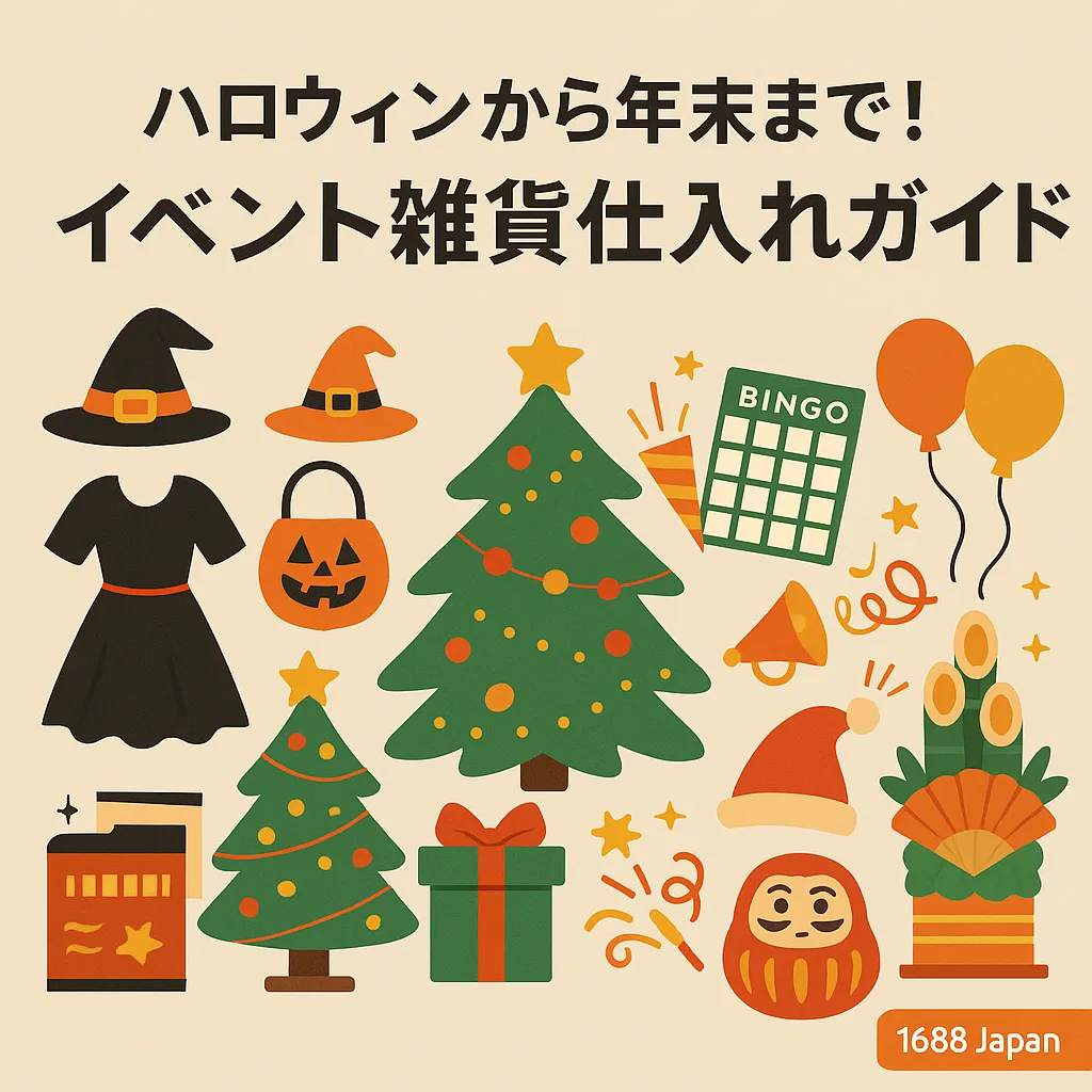イベント雑貨まとめ仕入れイメージ（1688Japanロゴ入り）