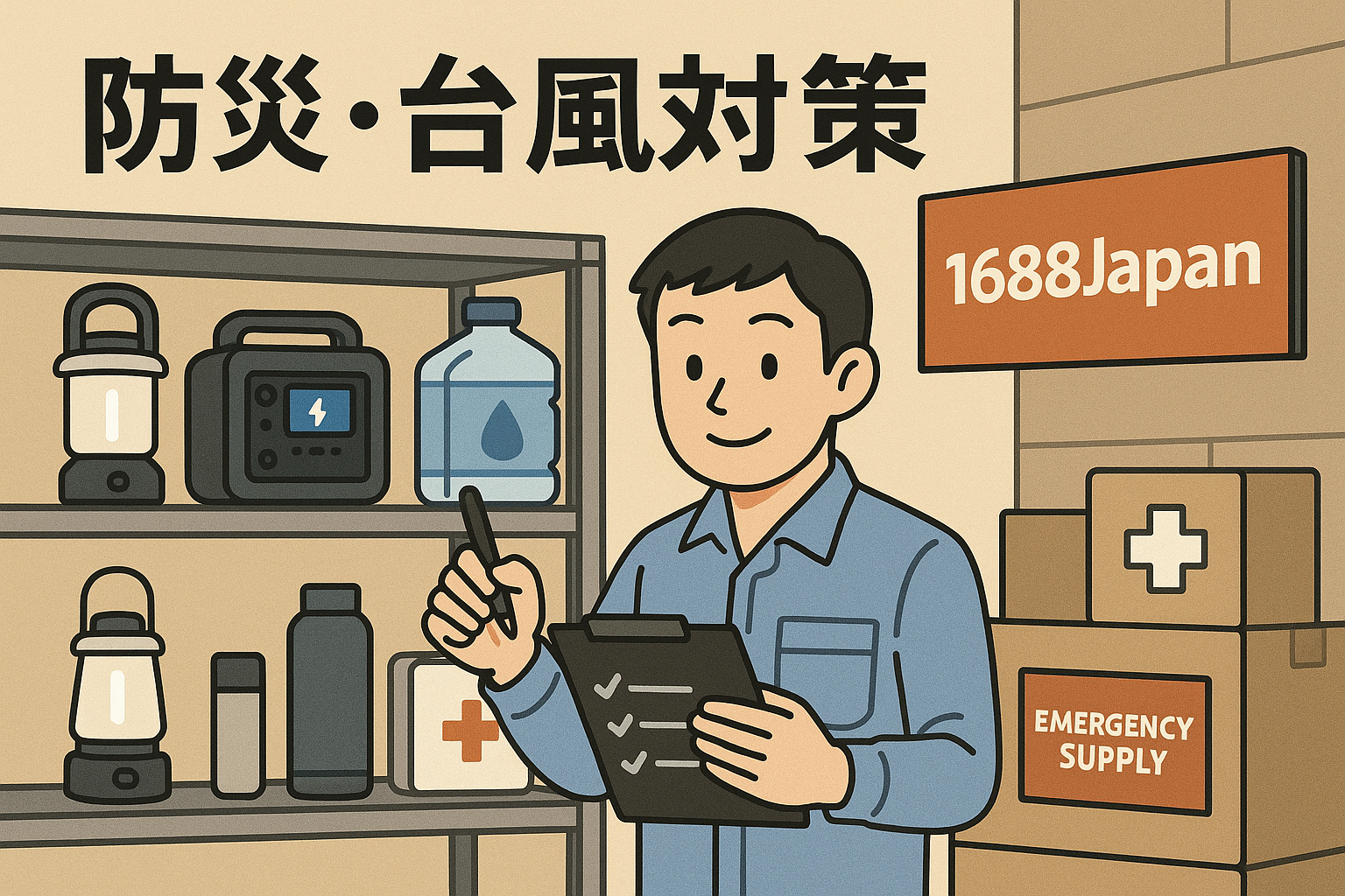 防災・台風対策用品の業務用仕入れ完全ガイド|まとめ買い・小ロット直送は1688Japan