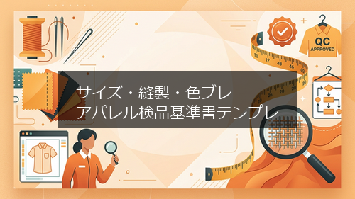 アパレル中国仕入れの検品基準書テンプレ：サイズ・縫製・色ブレ