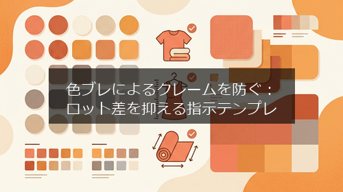色ブレによるクレームを防ぐ：ロット差を抑える指示テンプレ