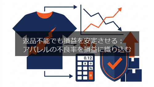 返品不能でも損益を安定させる：アパレルの不良率を損益に織り込む